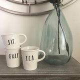 Rae Dunn Stem Print cafe mugs