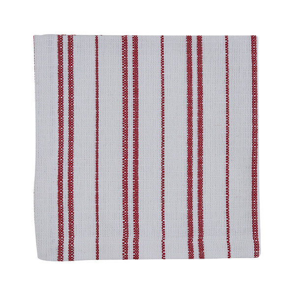 Railroad Stripe Napkin Red & White patriotic christmas decor