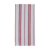 Railroad Stripe Towel Red & White farmhouse decor