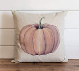 Red Watercolor Pumpkin Pillow Cover