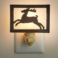 bright metal christmas holiday reindeer night light 