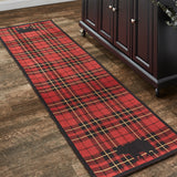 holiday plaid red runner rug for christmas