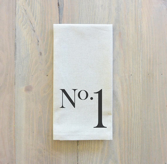 Set of 4 No. 1-4 Linen Napkins