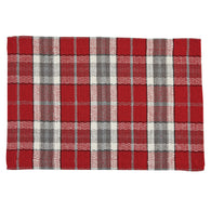 stylish red and white plaid Christmas placemat