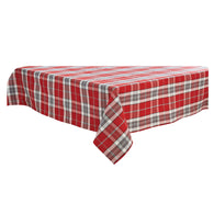 high quality seasonal red plaid tablecloth set