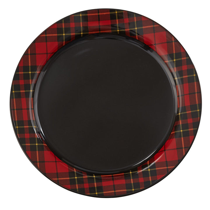 high quality red Sportsman Plaid Dinner Plate for your holiday meal