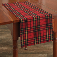 festive red plaid sportsman table runner for the holiday