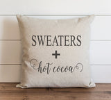 Sweaters + Hot Cocoa 20 x 20 Pillow Cover