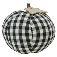 TALL BLACK AND CREAM CHECK PUMPKIN farmhouse