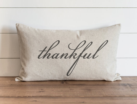 Thankful 16 x 26 Lumbar Pillow Cover – Modern Rustic Home