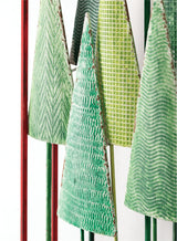 Patterned green metal tree wall accent