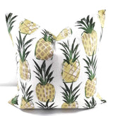 Tropical Pineapple Yellow Print Pillow Cover Farmhouse Decor