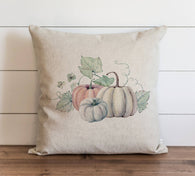 Watercolor Leaves and Pumpkins Pillow Covers