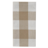beige and white checkered linen napkins