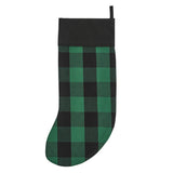 luxurious green Christmas stocking for gifts