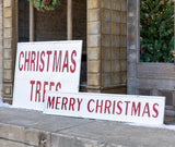 Embossed Metal Merry Christmas Sign