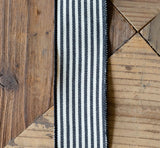 Canvas Stripe Ribbon Black/Cream