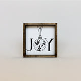 Joy Ornament Mini Wood Sign