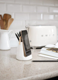 Rae Dunn Clay - Stem Print Utensil + Phone Stand