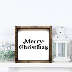 Merry Christmas Mini Wood Sign