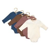 Ribbed Knitted Newborn Baby Bodysuit