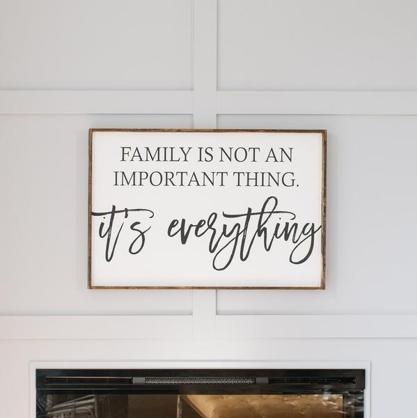 Family is Everything Sign wood Farmhouse wall decor