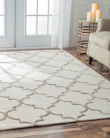 Hand Tufted Park Avenue Trellis Rug, Farmhouse Decor, floor coverings, area rug, contemporary, wool, nickel