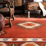 Hand Tufted Shyla Rug, Southwestern, Farmhouse Decor, area rug, floor covering, wine