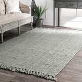 Hand Woven Chunky Loop Jute Rug, Farmhouse decor, natural fibers, grey, area rug, floor covering