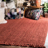 Hand Woven Chunky Loop Jute Rug, Farmhouse decor, natural fibers, terra, area rug, floor covering