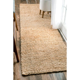 Hand Woven Hailey Jute Rug, Runner, Farmhouse Decor,, floor coverings, natural fibers, Natural
