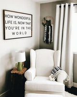 How Wonderful That You're in the World Sign Farmhouse decor