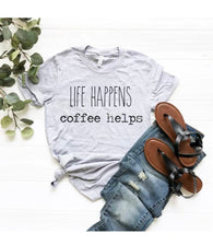 life happens coffee helps t shirt