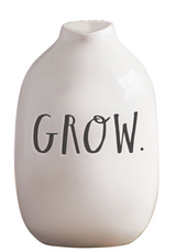 Rae Dunn Stem Print "Grow" Vase