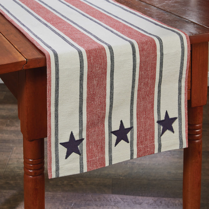 stars and stripes fourth of july table runner