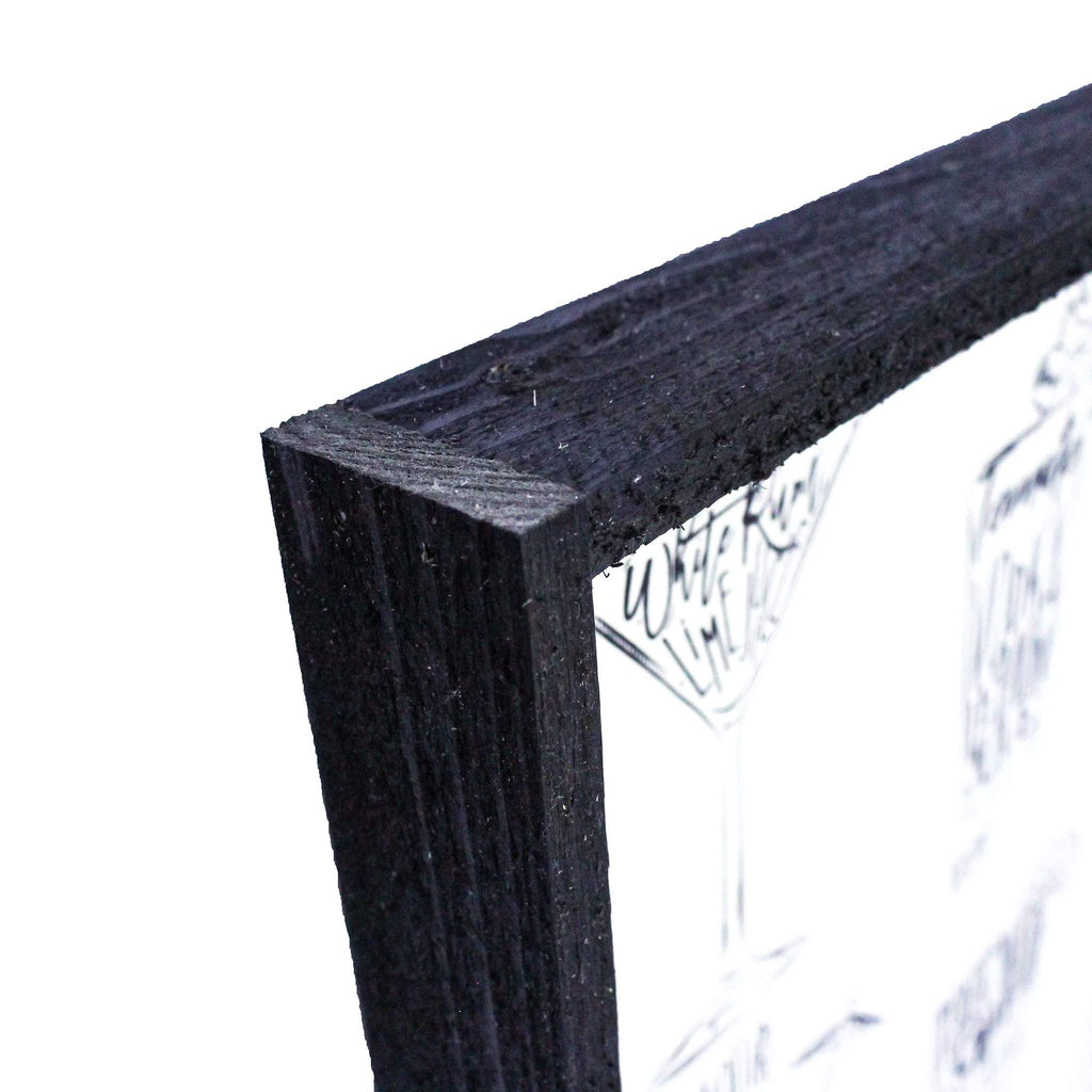 Bar Menu Wood Sign – Modern Rustic Home