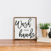 Wash Your Hands Wood Sign Farmhouse wall decor bathroom decor